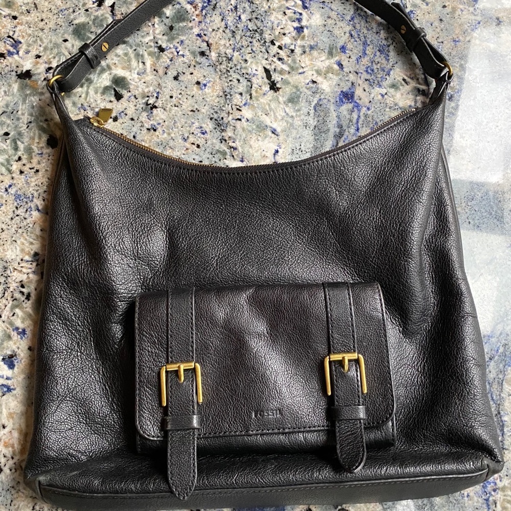 Fossil Extra Large Black Shoulder Bag